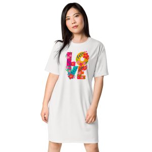 B8 T-shirt dress Love Floral