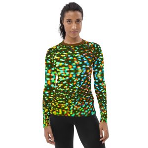 B07 Women's Rash Guard Light Dots