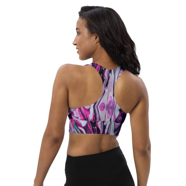 T93 Longline Sports Bra Abstract Paint - Image 13