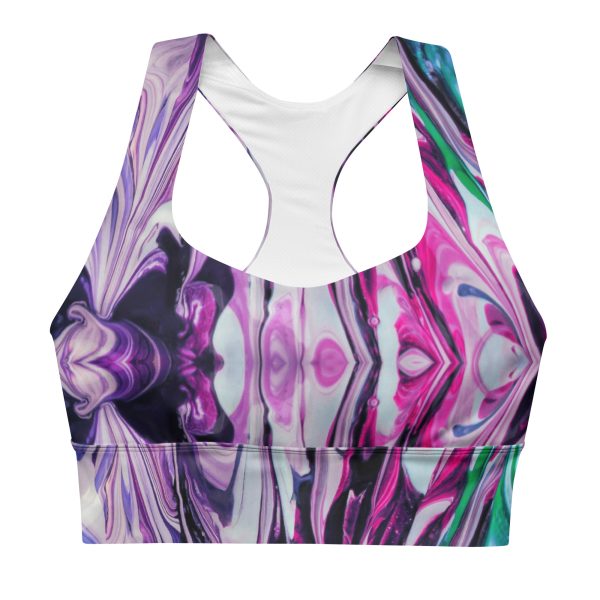 T93 Longline Sports Bra Abstract Paint - Image 10