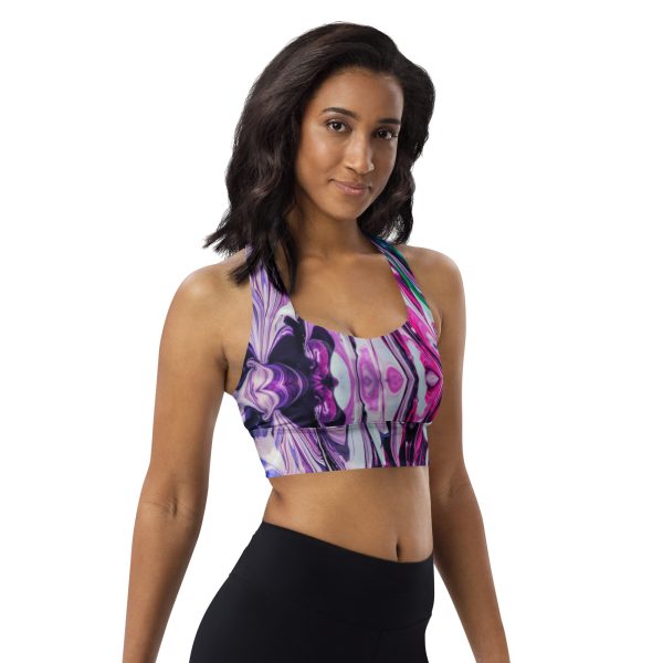 T93 Longline Sports Bra Abstract Paint - Image 12