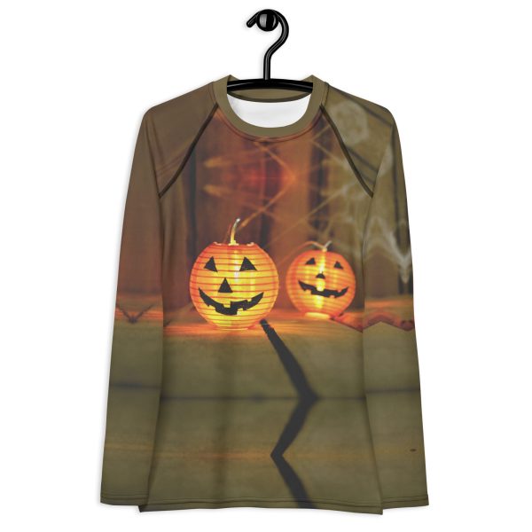 B09 Women's Rash Guard Halloween Pumpkin - Image 7