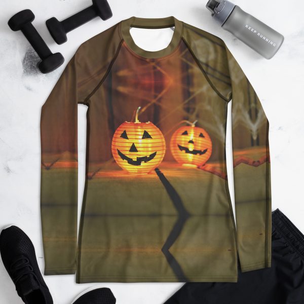 B09 Women's Rash Guard Halloween Pumpkin - Image 8