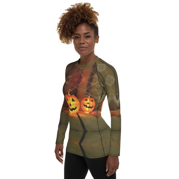 B09 Women's Rash Guard Halloween Pumpkin - Image 9