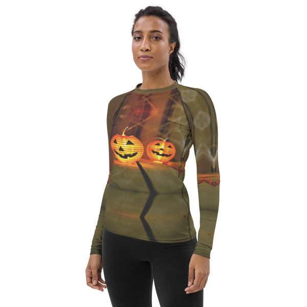 B09 Women's Rash Guard Halloween Pumpkin - Image 12