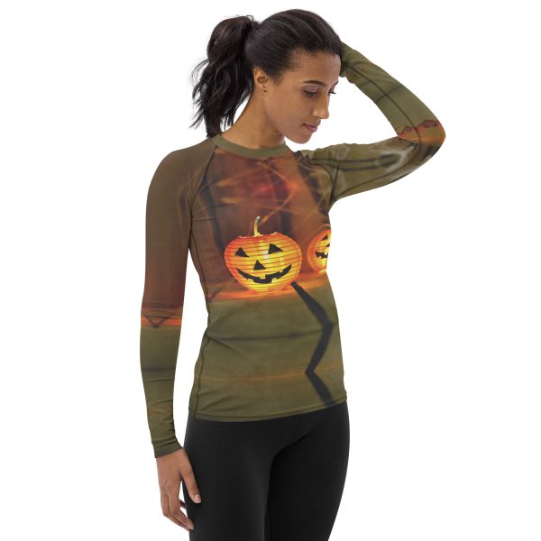 B09 Women's Rash Guard Halloween Pumpkin - Image 13